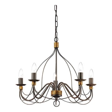 Ideal Lux - Luster na lancu CORTE 5xE14/40W/230V pr. 54 cm bakar