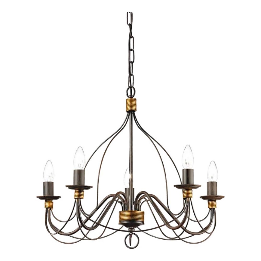 Ideal Lux - Luster na lancu CORTE 5xE14/40W/230V pr. 54 cm bakar