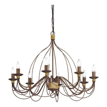 Ideal Lux - Luster na lancu CORTE 8xE14/40W/230V pr. 80 cm bakar