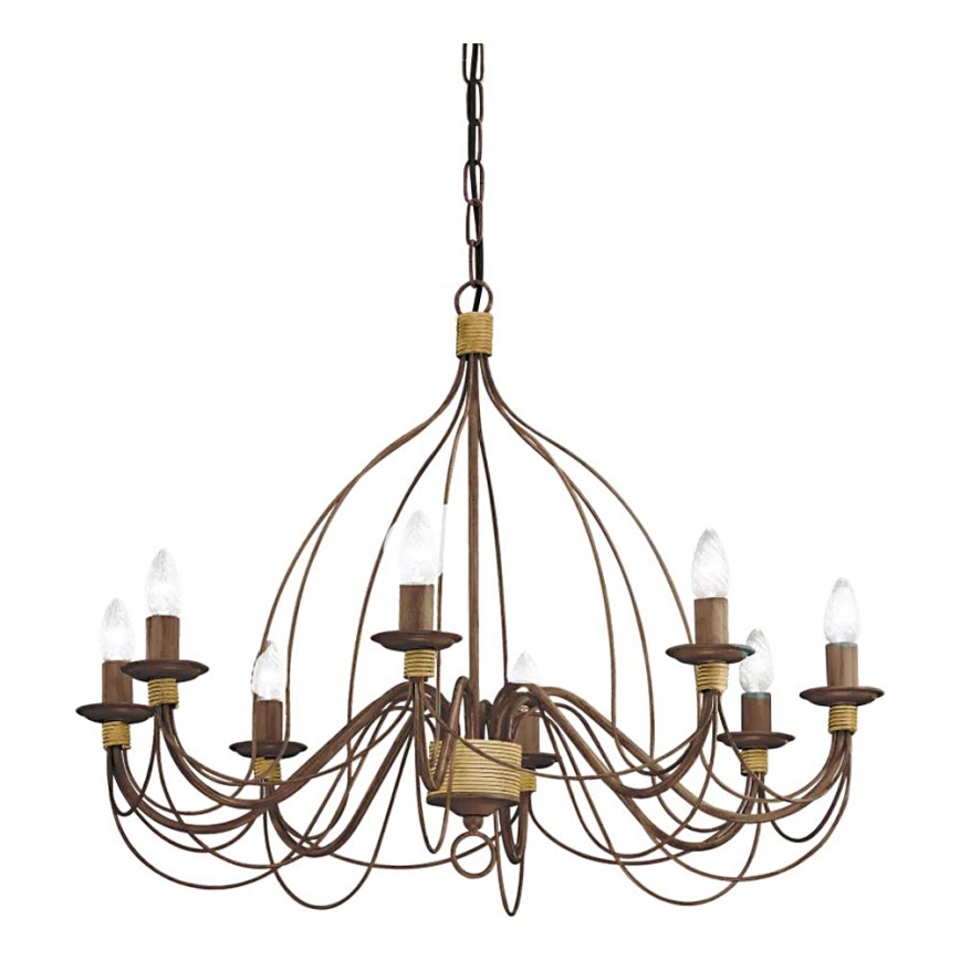 Ideal Lux - Luster na lancu CORTE 8xE14/40W/230V pr. 80 cm bakar