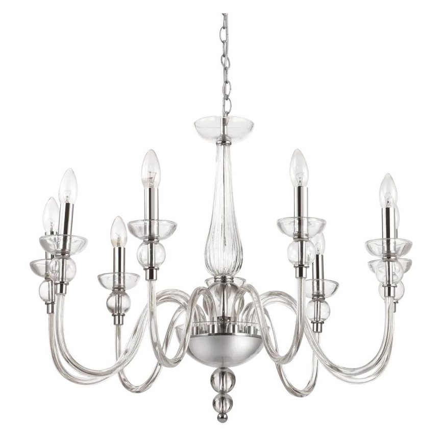 Ideal Lux - Luster na lancu DOGE 9xE14/40W/230V pr. 75 cm sjajni krom