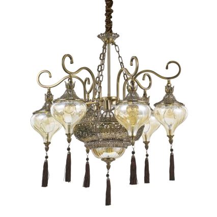 Ideal Lux - Luster na lancu HAREM 9xE27/60W/230V pr. 75 cm mesing