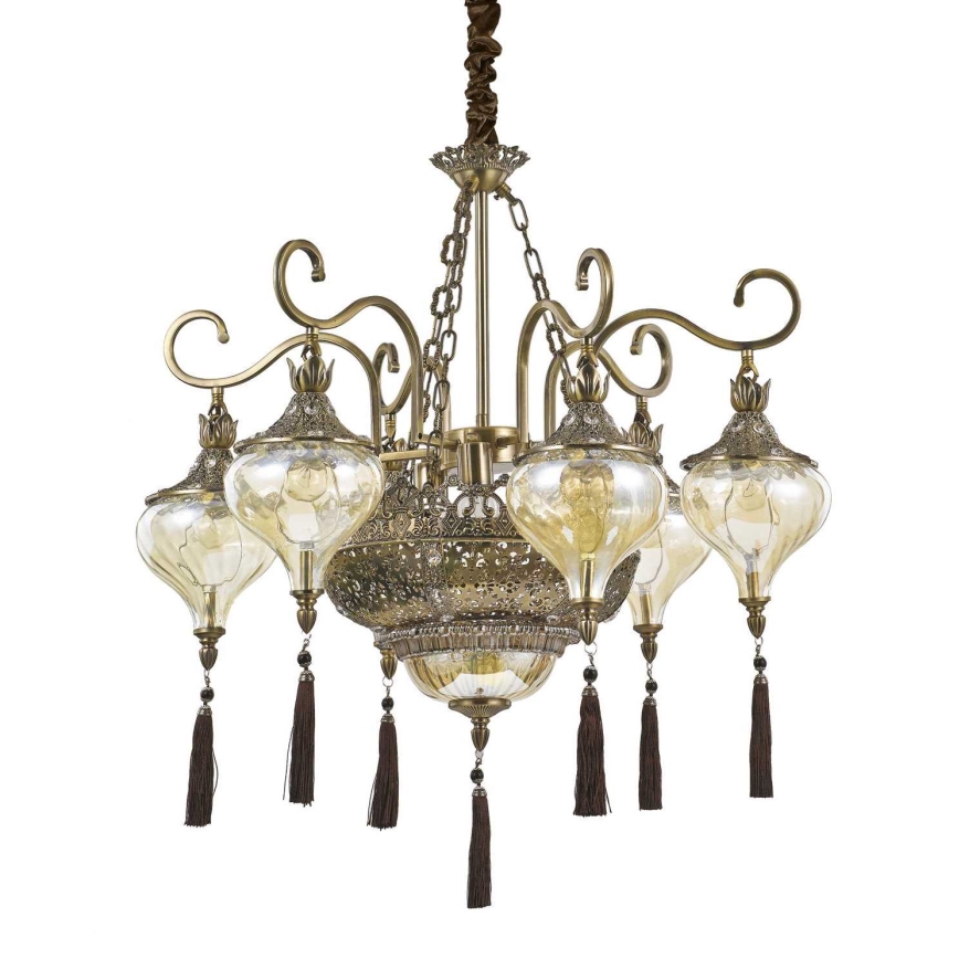 Ideal Lux - Luster na lancu HAREM 9xE27/60W/230V pr. 75 cm mesing