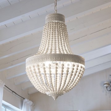 Ideal Lux - Luster na lancu MONET 5xE14/40W/230V pr. 40 cm konoplja/bijela