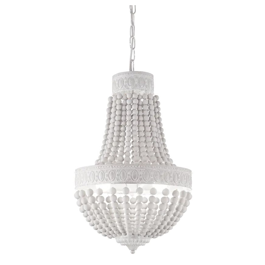 Ideal Lux - Luster na lancu MONET 6xE14/40W/230V pr. 50 cm konoplja/bijela