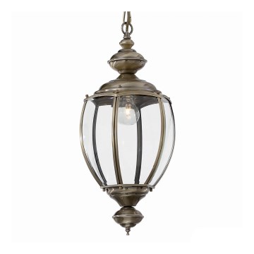 Ideal Lux - Luster na lancu NORMA 1xE27/60W/230V Ø 25 cm brončana