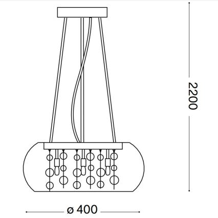 Ideal Lux - Luster na sajli AUDI 5xG9/40W/230V dimna