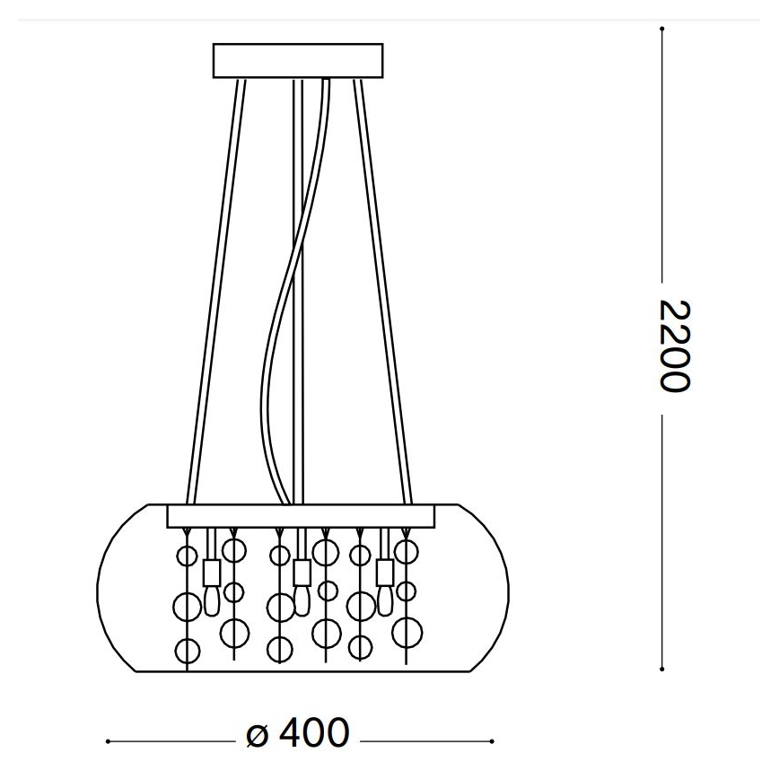 Ideal Lux - Luster na sajli AUDI 5xG9/40W/230V dimna