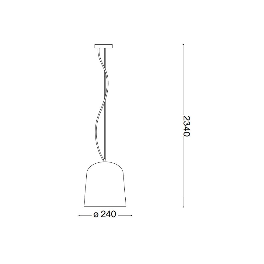 Ideal Lux - Luster na sajli BISTRO 1xE27/60W/230V pr. 24 cm dimna