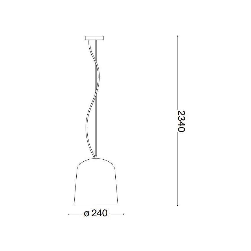 Ideal Lux - Luster na sajli BISTRO 1xE27/60W/230V pr. 24 cm prozirna