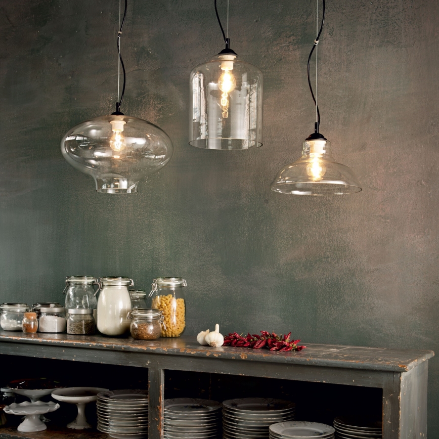 Ideal Lux - Luster na sajli BISTRO 1xE27/60W/230V pr. 40 cm dimna
