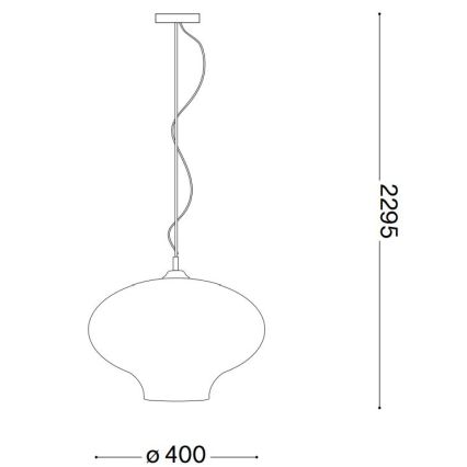 Ideal Lux - Luster na sajli BISTRO 1xE27/60W/230V pr. 40 cm dimna