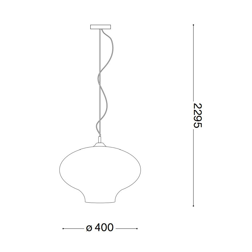 Ideal Lux - Luster na sajli BISTRO 1xE27/60W/230V pr. 40 cm dimna
