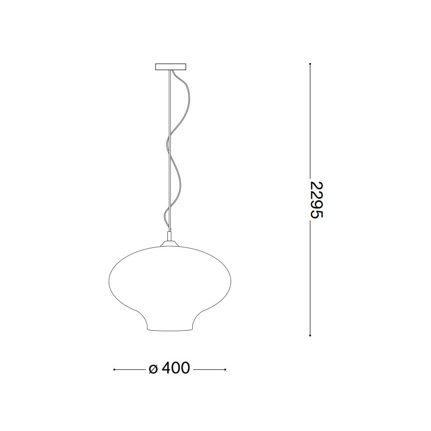 Ideal Lux - Luster na sajli BISTRO 1xE27/60W/230V pr. 40 cm prozirna