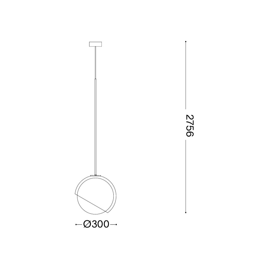 Ideal Lux - Luster na sajli BLOOM 1xE27/42W/230V Ø 30 cm crni