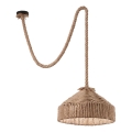 Ideal Lux - Luster na sajli CANAPA 1xE27/15W/230V pr. 41 cm smeđa