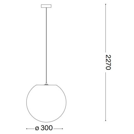Ideal Lux - Luster na sajli CARTA 1xE27/25W/230V pr. 30 cm bijela