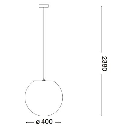 Ideal Lux - Luster na sajli CARTA 1xE27/25W/230V pr. 40 cm bijela