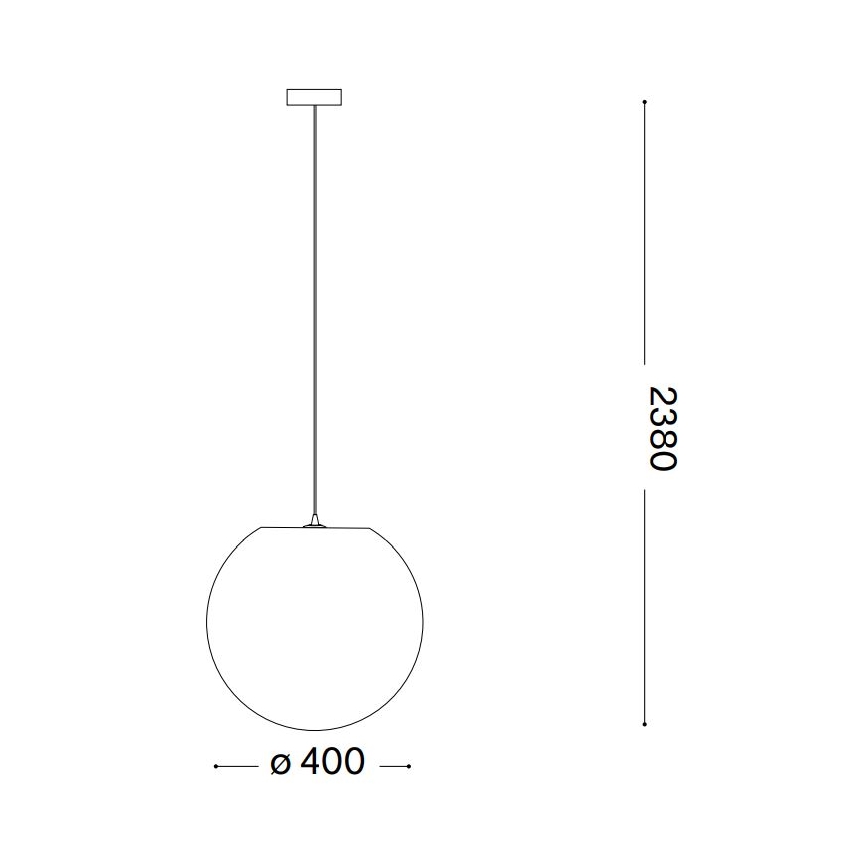 Ideal Lux - Luster na sajli CARTA 1xE27/25W/230V pr. 40 cm bijela