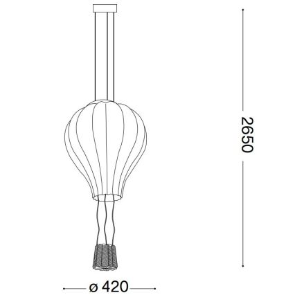 Ideal Lux - Luster na sajli DREAM BIG 1xE27/42W/230V pr. 42 cm