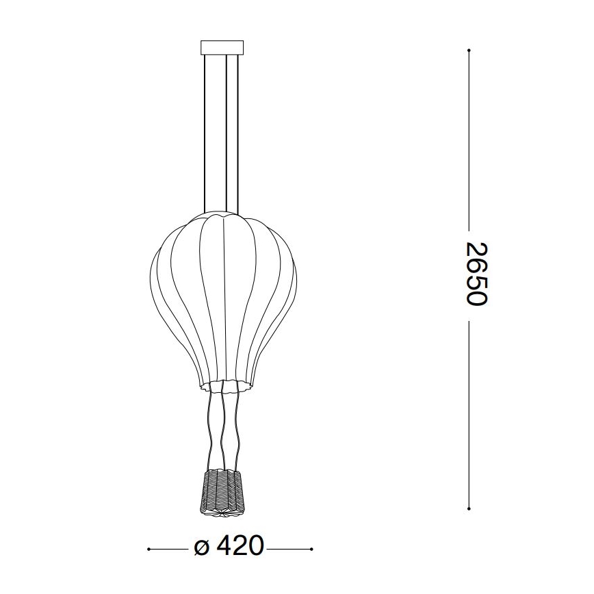 Ideal Lux - Luster na sajli DREAM BIG 1xE27/42W/230V pr. 42 cm