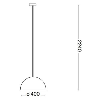 Ideal Lux - Luster na sajli FOLK 1xE27/60W/230V pr. 40 cm smeđa