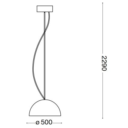 Ideal Lux - Luster na sajli FOLK 1xE27/60W/230V pr. 50 cm smeđa