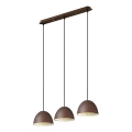 Ideal Lux - Luster na sajli FOLK 3xE27/60W/230V smeđa