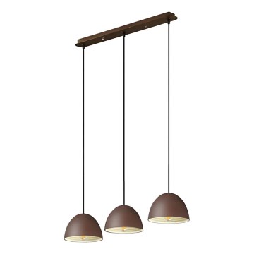 Ideal Lux - Luster na sajli FOLK 3xE27/60W/230V smeđa