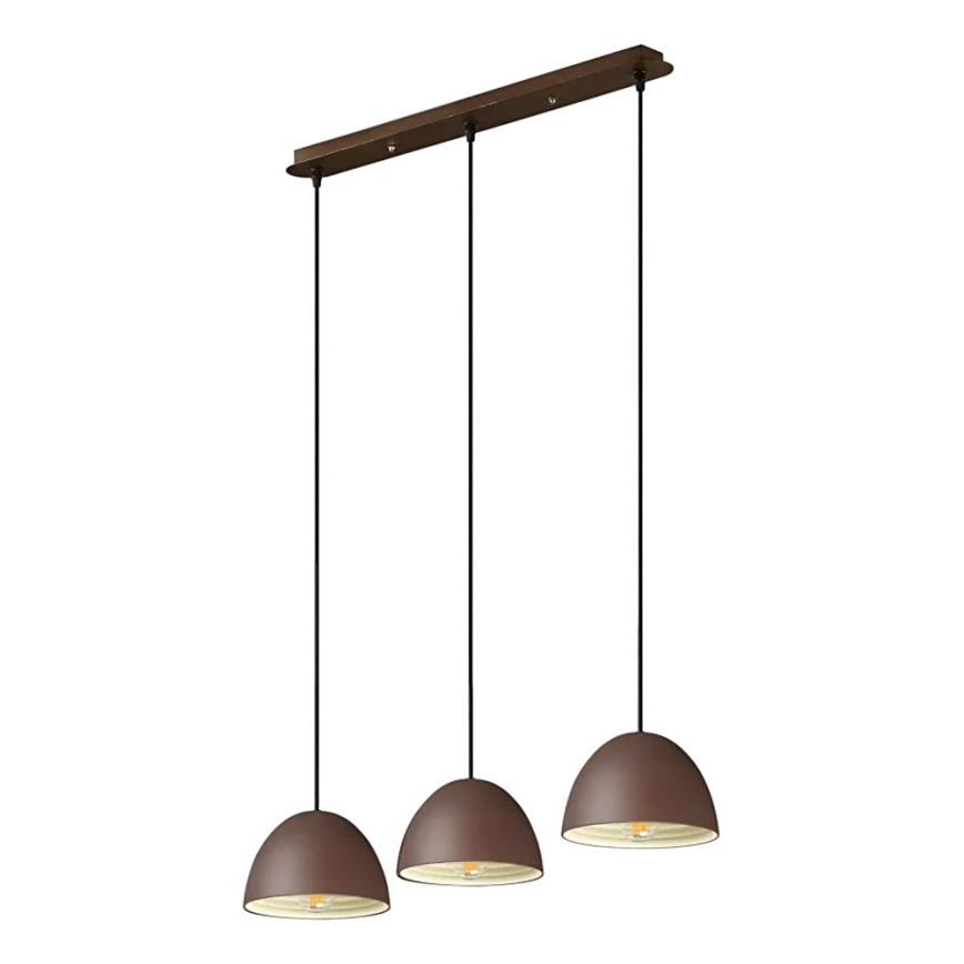 Ideal Lux - Luster na sajli FOLK 3xE27/60W/230V smeđa