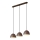 Ideal Lux - Luster na sajli FOLK 3xE27/60W/230V smeđa