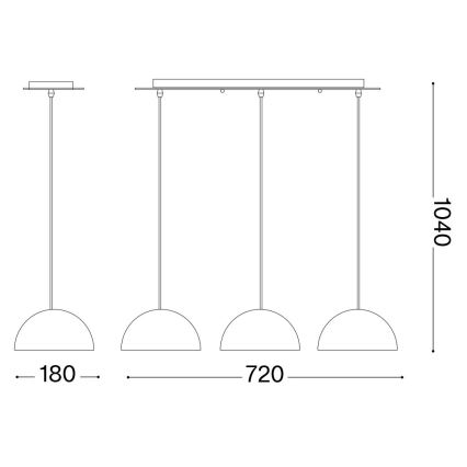 Ideal Lux - Luster na sajli FOLK 3xE27/60W/230V smeđa
