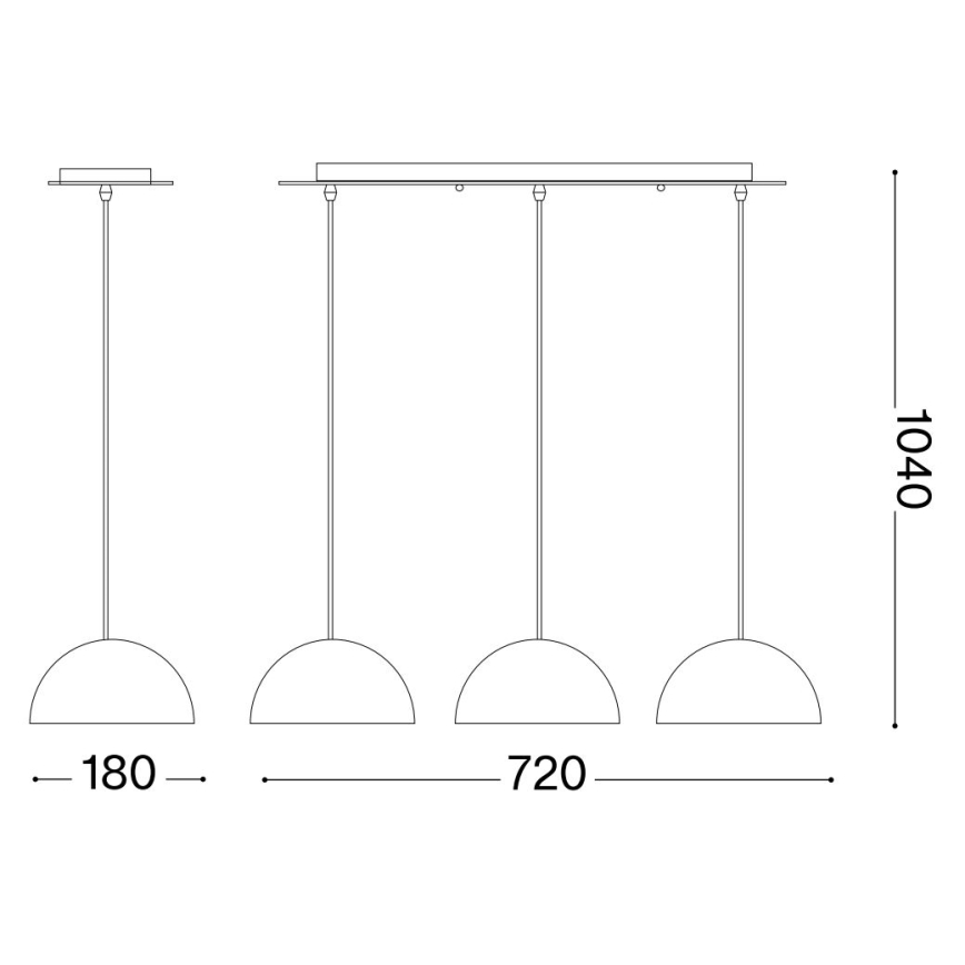 Ideal Lux - Luster na sajli FOLK 3xE27/60W/230V smeđa