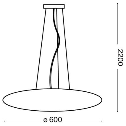 Ideal Lux - Luster na sajli GLORY 5xE27/60W/230V Ø 60 cm bijela