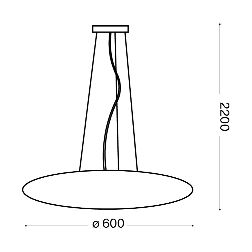 Ideal Lux - Luster na sajli GLORY 5xE27/60W/230V Ø 60 cm bijela