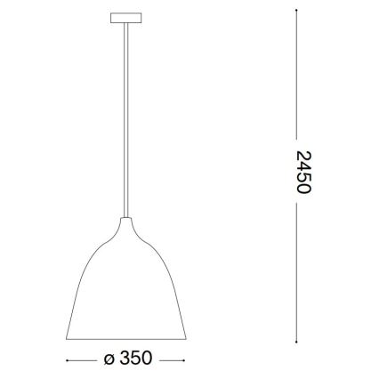 Ideal Lux - Luster na sajli HAUNT 1xE27/60W/230V pr. 35 cm bež