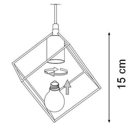 Ideal Lux - Luster na sajli ICE 5xE27/60W/230V pr. 50 cm bijela