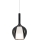 Ideal Lux - Luster na sajli KALIQUE 1xE27/42W/230V Ø 18 cm dimljena crna