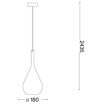 Ideal Lux - Luster na sajli KALIQUE 1xE27/42W/230V Ø 18 cm dimljeno bakrene boje