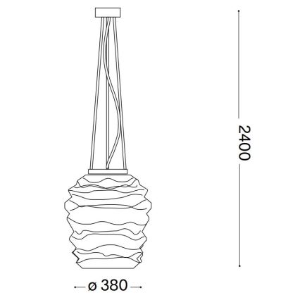 Ideal Lux - Luster na sajli KARMA 1xE27/60W/230V pr. 38 cm bijela