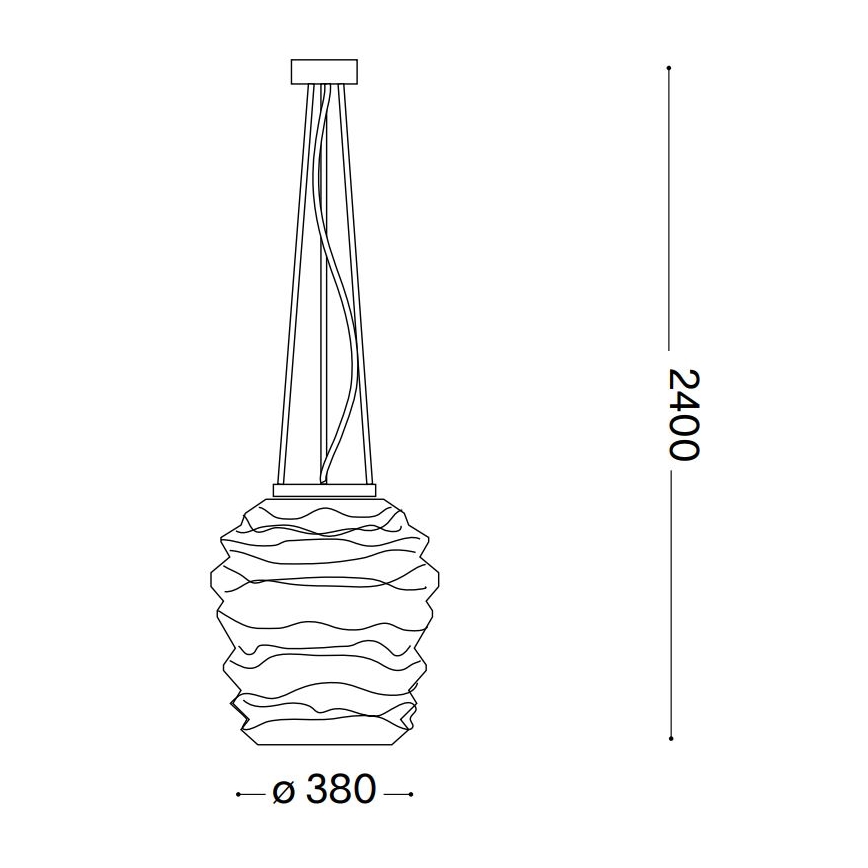 Ideal Lux - Luster na sajli KARMA 1xE27/60W/230V pr. 38 cm bijela