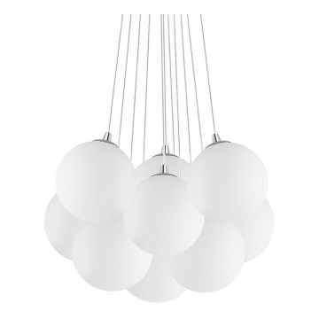Ideal Lux - Luster na sajli MAPA 11xE14/40W/230V Ø 58 cm bijela