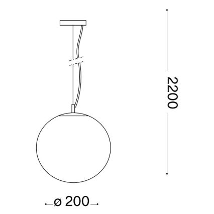 Ideal Lux - Luster na sajli MAPA 1xE27/42W/230V pr. 20 cm siva/dimna