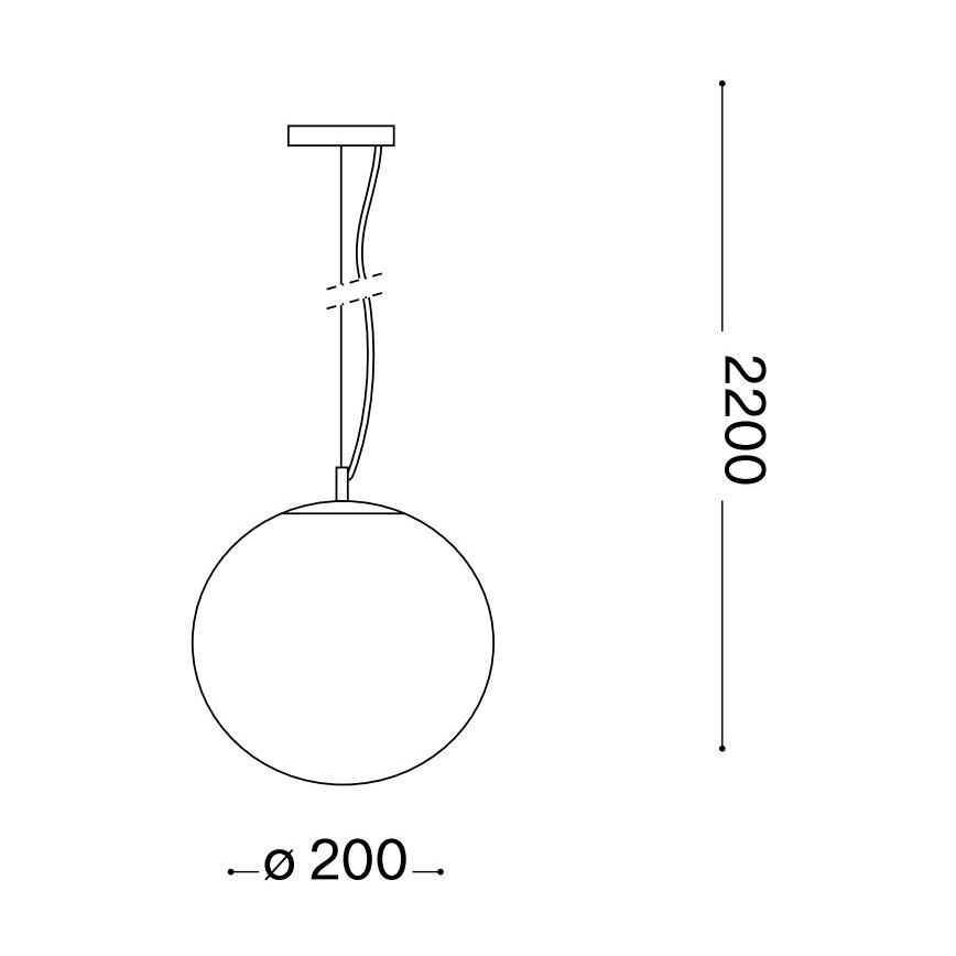 Ideal Lux - Luster na sajli MAPA 1xE27/42W/230V pr. 20 cm siva/dimna