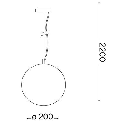 Ideal Lux - Luster na sajli MAPA 1xE27/42W/230V pr. 20 cm zlatna/dimna