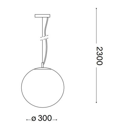 Ideal Lux - Luster na sajli MAPA 1xE27/42W/230V pr. 30 cm prozirna