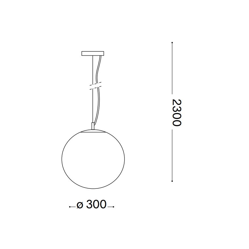 Ideal Lux - Luster na sajli MAPA 1xE27/42W/230V pr. 30 cm prozirna