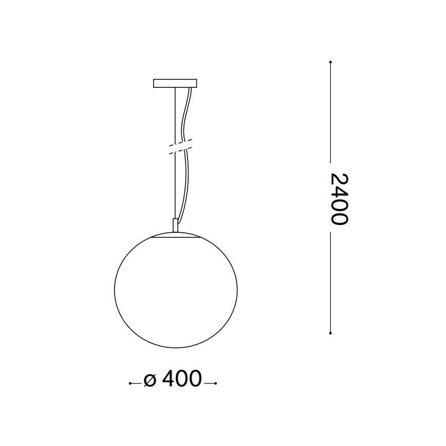 Ideal Lux - Luster na sajli MAPA 1xE27/42W/230V pr. 40 cm siva/dimna
