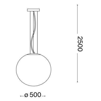 Ideal Lux - Luster na sajli MAPA 1xE27/42W/230V pr. 50 cm zlatna/dimna
