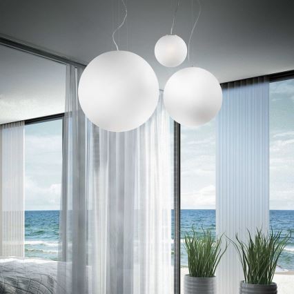 Ideal Lux - Luster na sajli MAPA 1xE27/42W/230V Ø 20 cm bijela